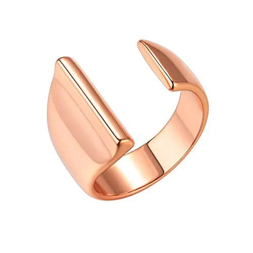 Adjustable Initial Cuff Ring