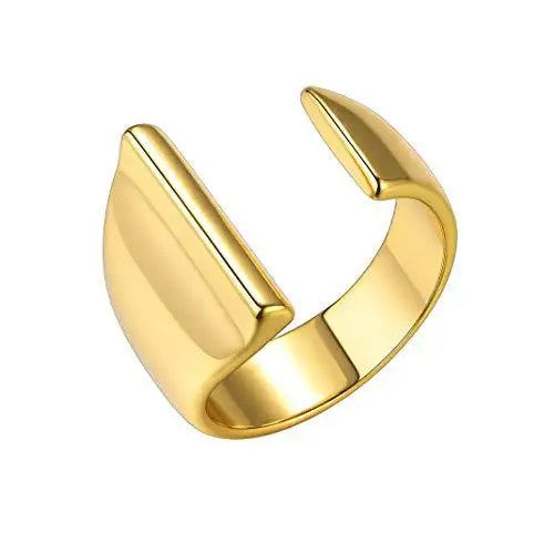 Adjustable Initial Cuff Ring