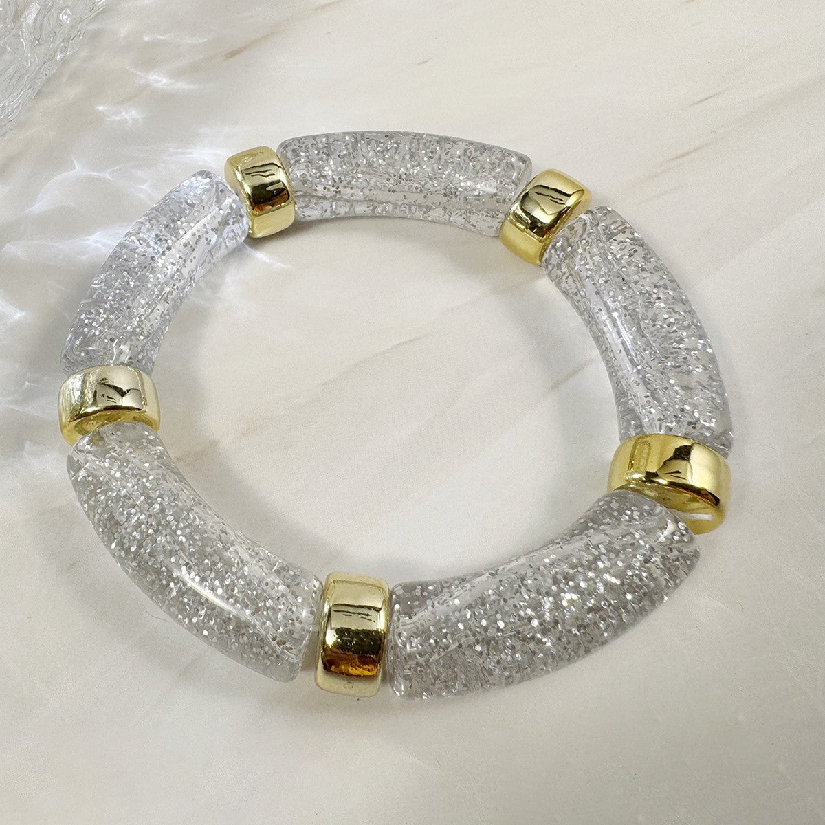 Leopard & Glitter Chunky Bracelet