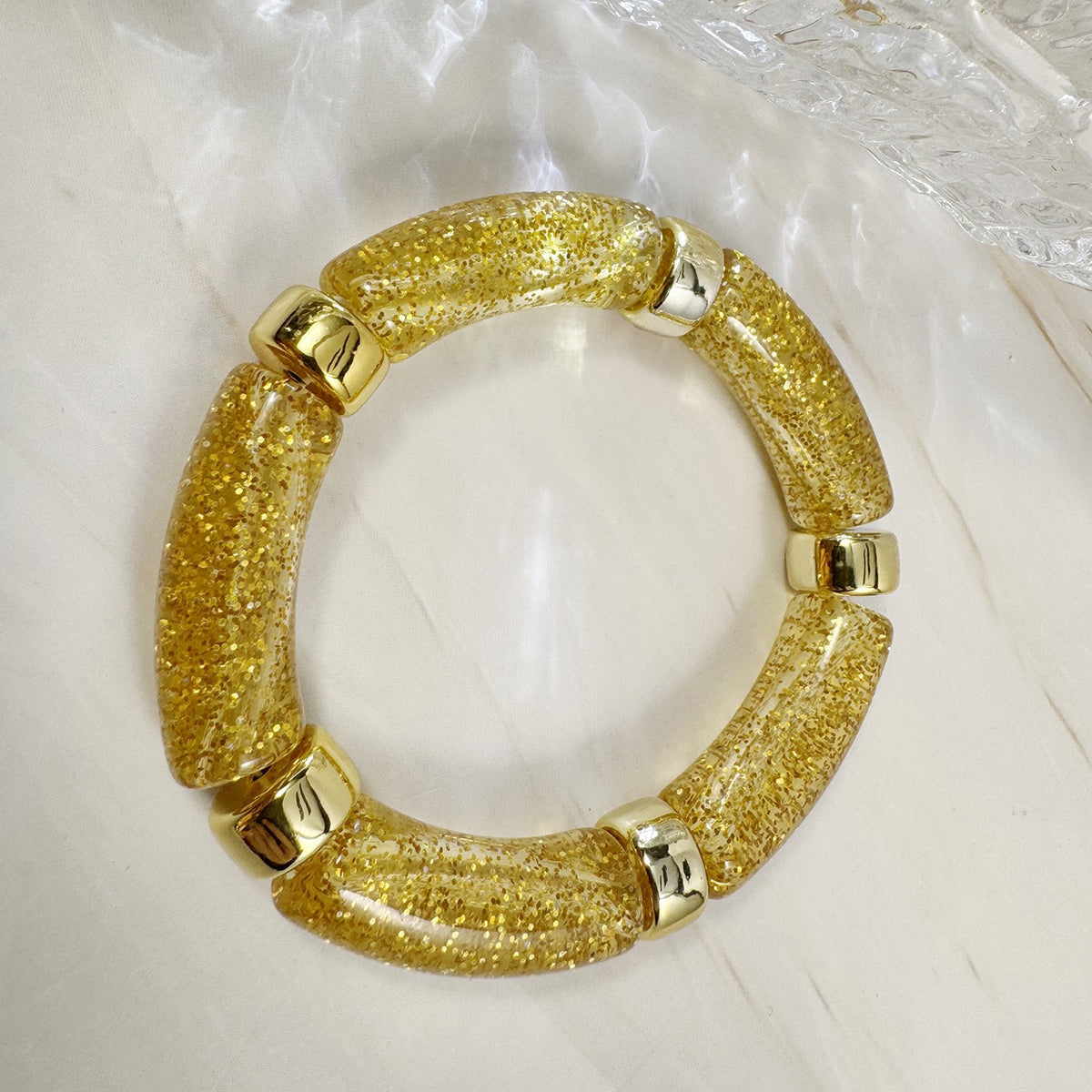 Leopard & Glitter Chunky Bracelet