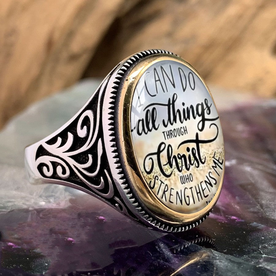 Faith Scripture Oval Ring