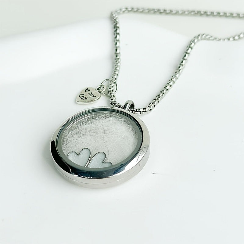 Round Keepsake Locket Necklace