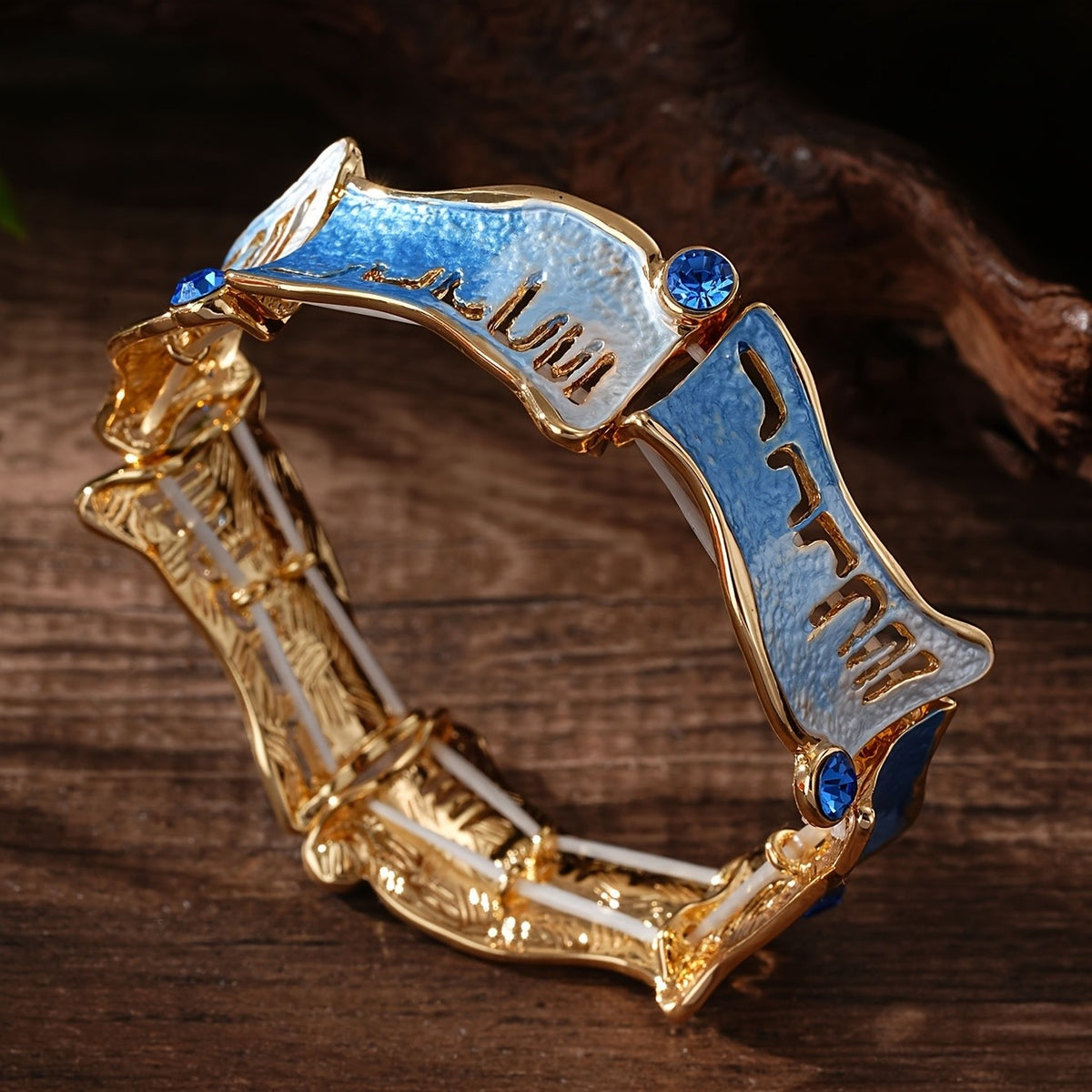 Enamel Scroll Bracelet