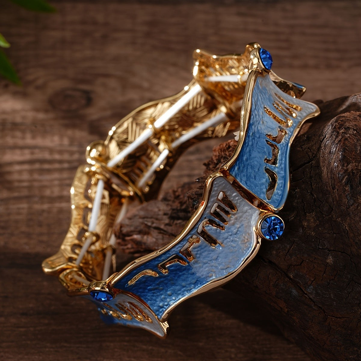 Enamel Scroll Bracelet