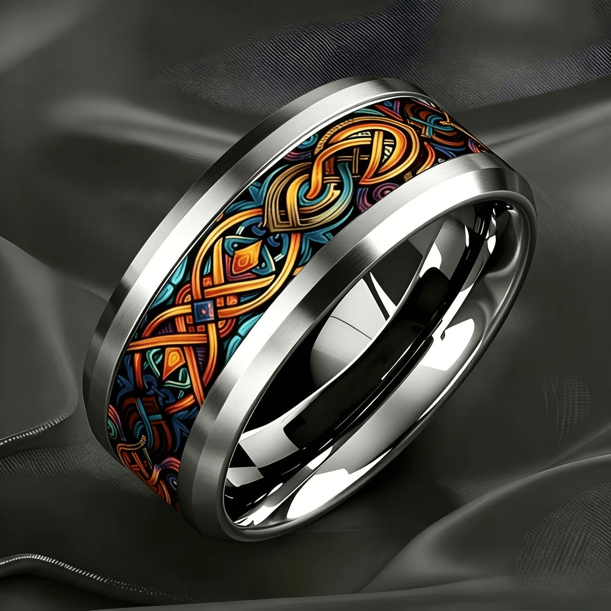 Colorful Celtic Knot Ring