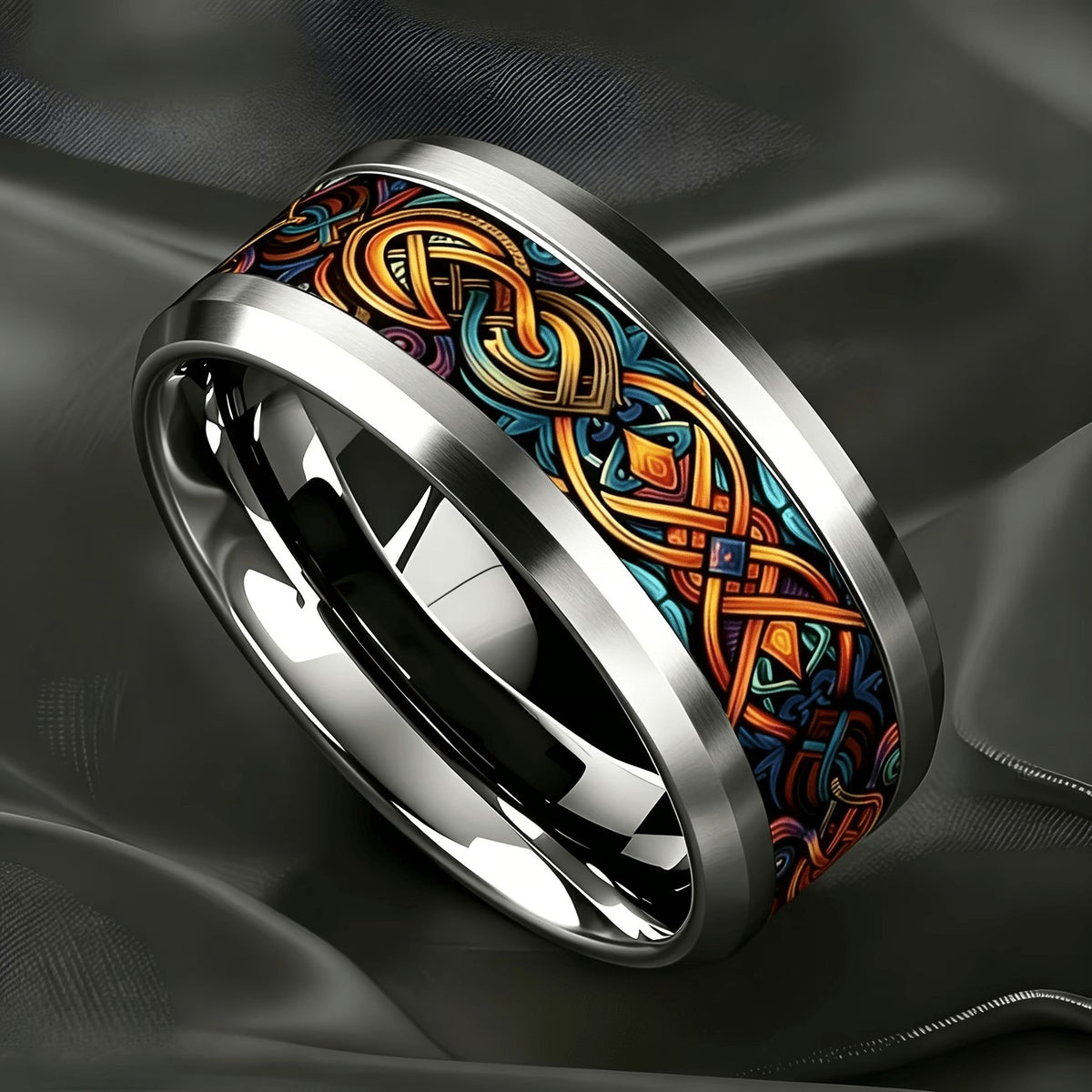 Colorful Celtic Knot Ring