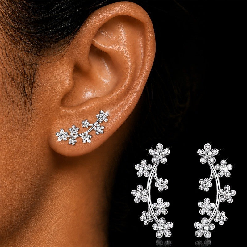 Floral Vine Cuff Earrings