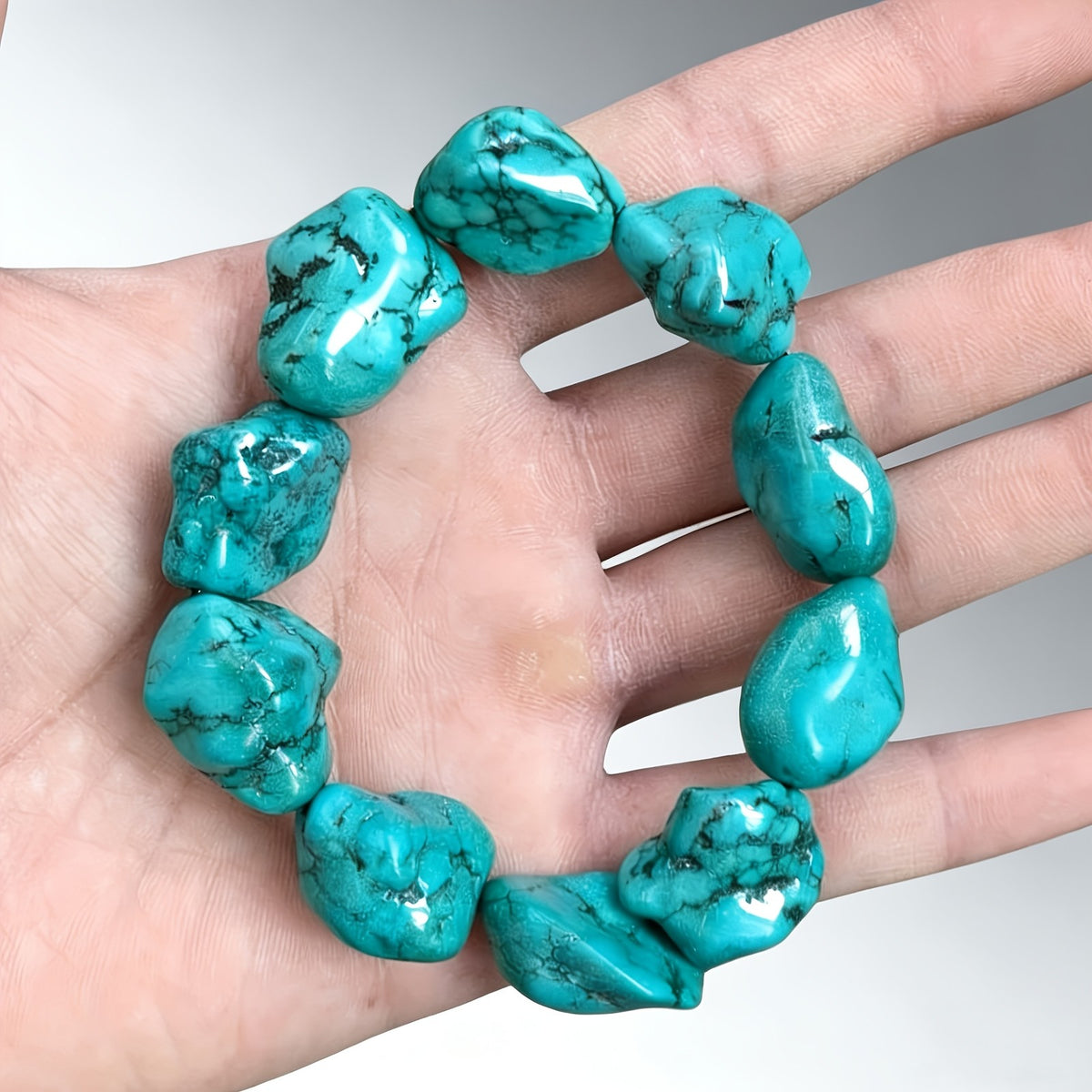 Turquoise Raw Stone Bracelet