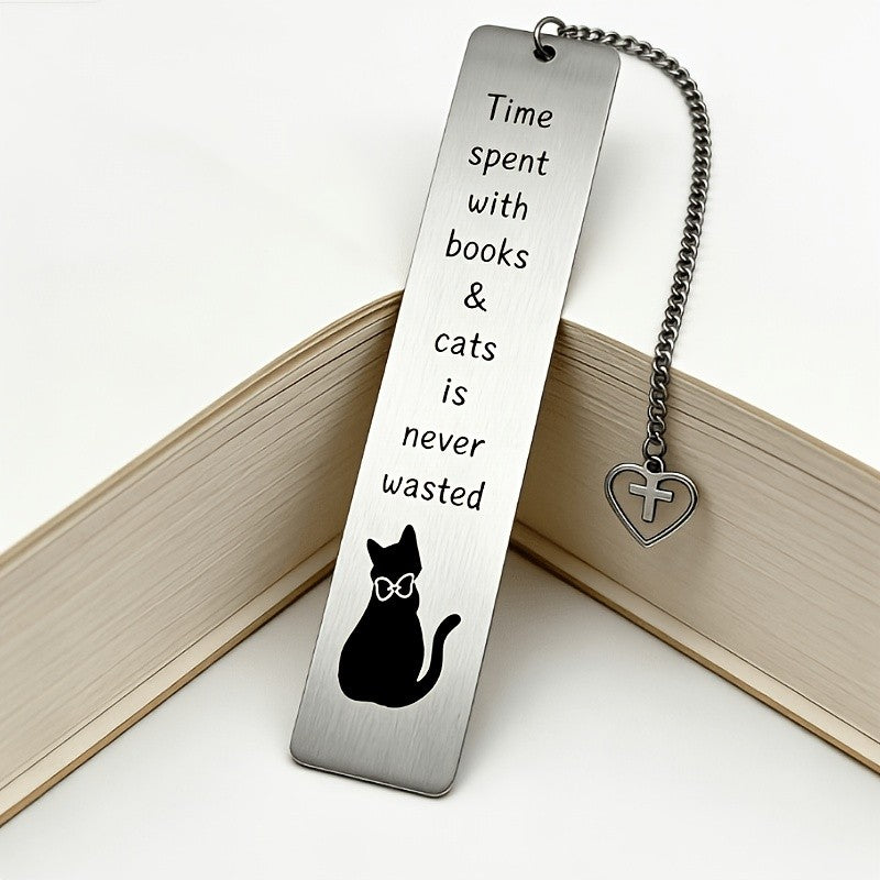 Cat Silhouette Quote Bookmark