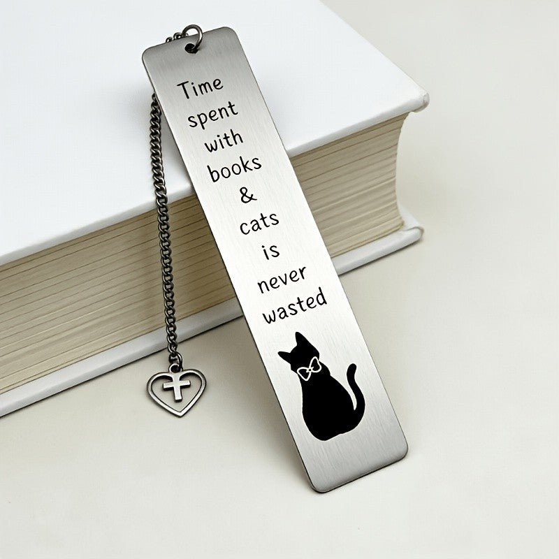 Cat Silhouette Quote Bookmark