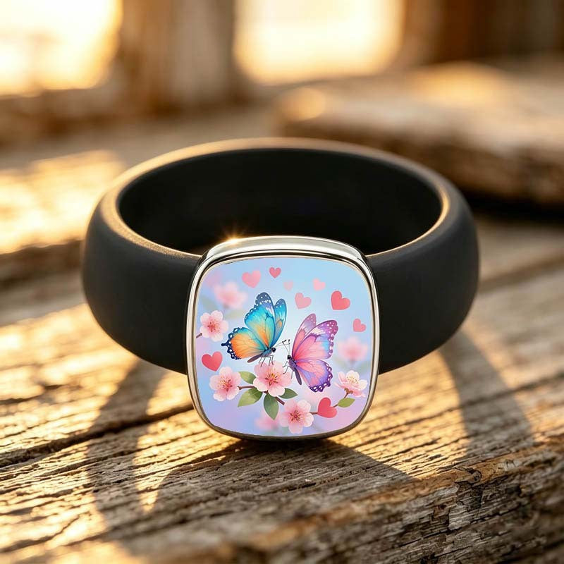 Butterfly & Blossom Square Ring