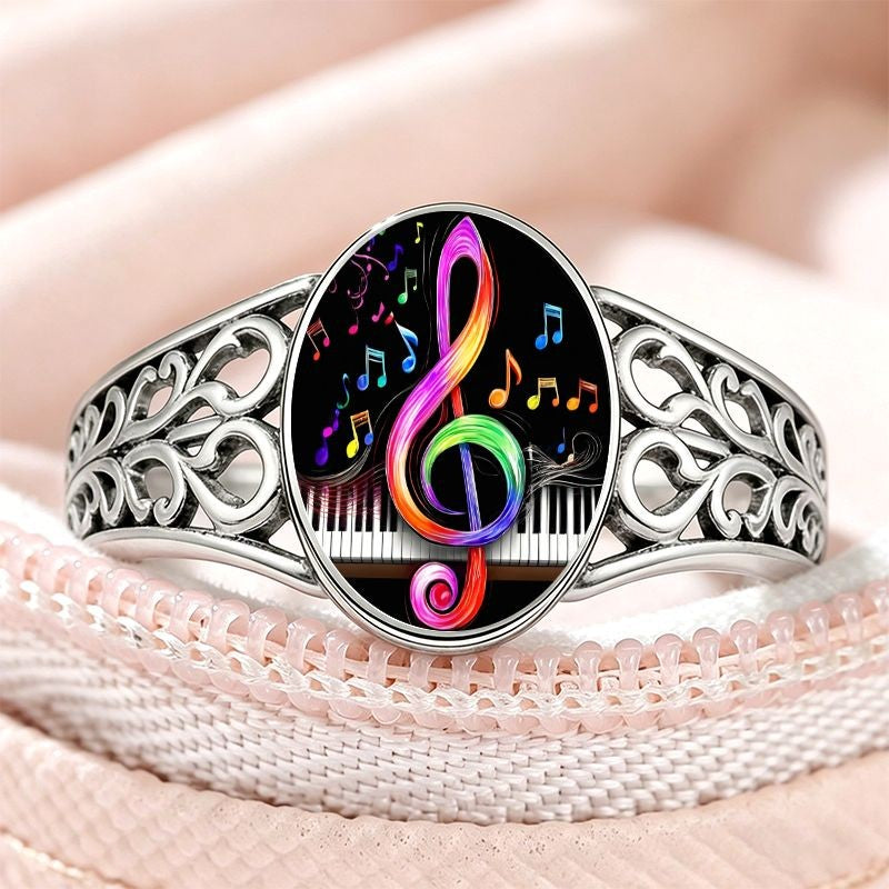 Colorful Treble Clef Ring