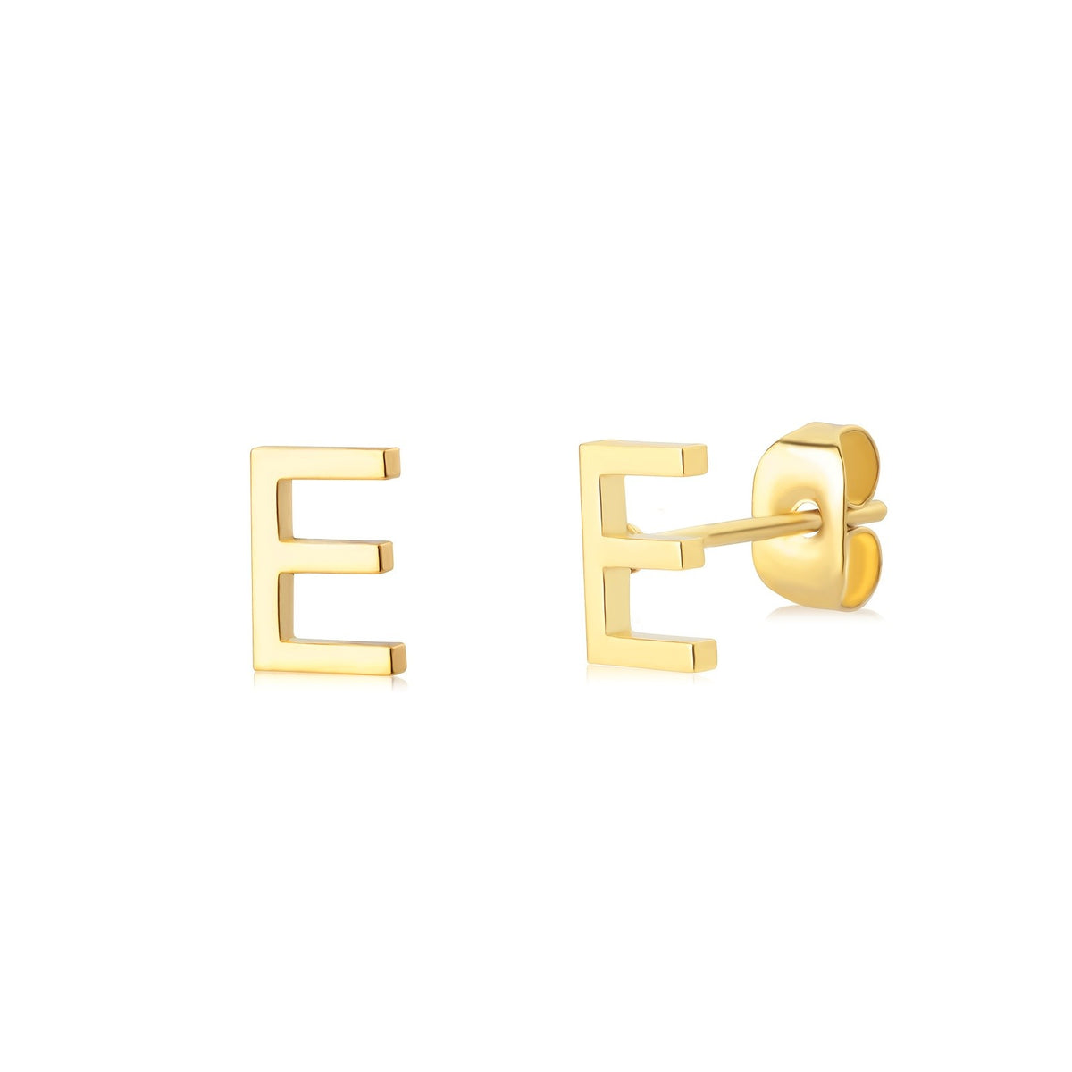 Block Letter Initial Stud Earrings
