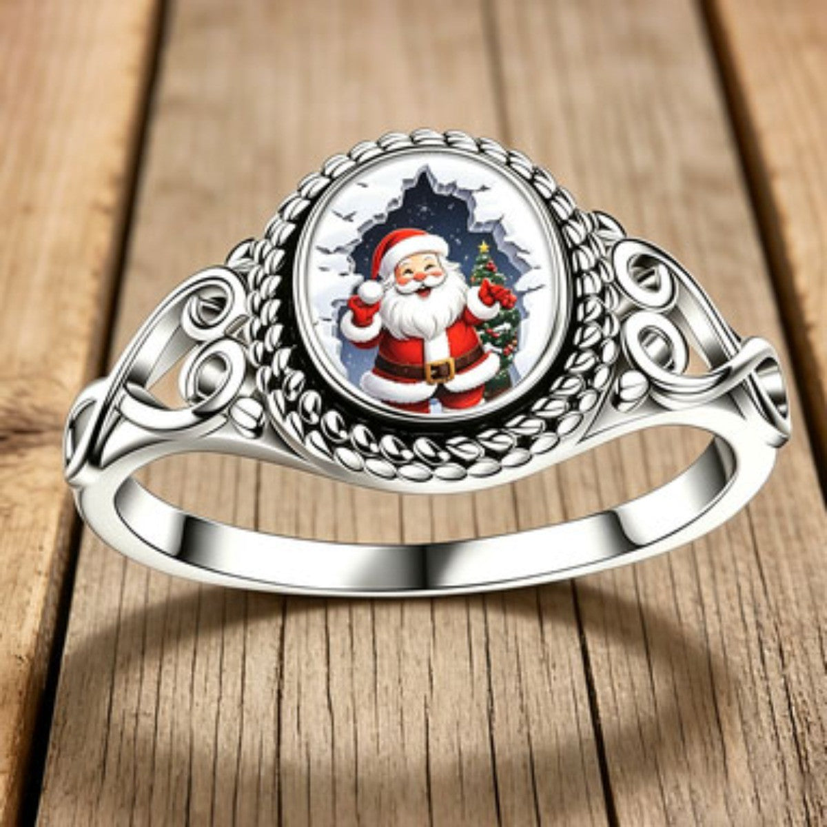 Santa Claus Cameo Ring
