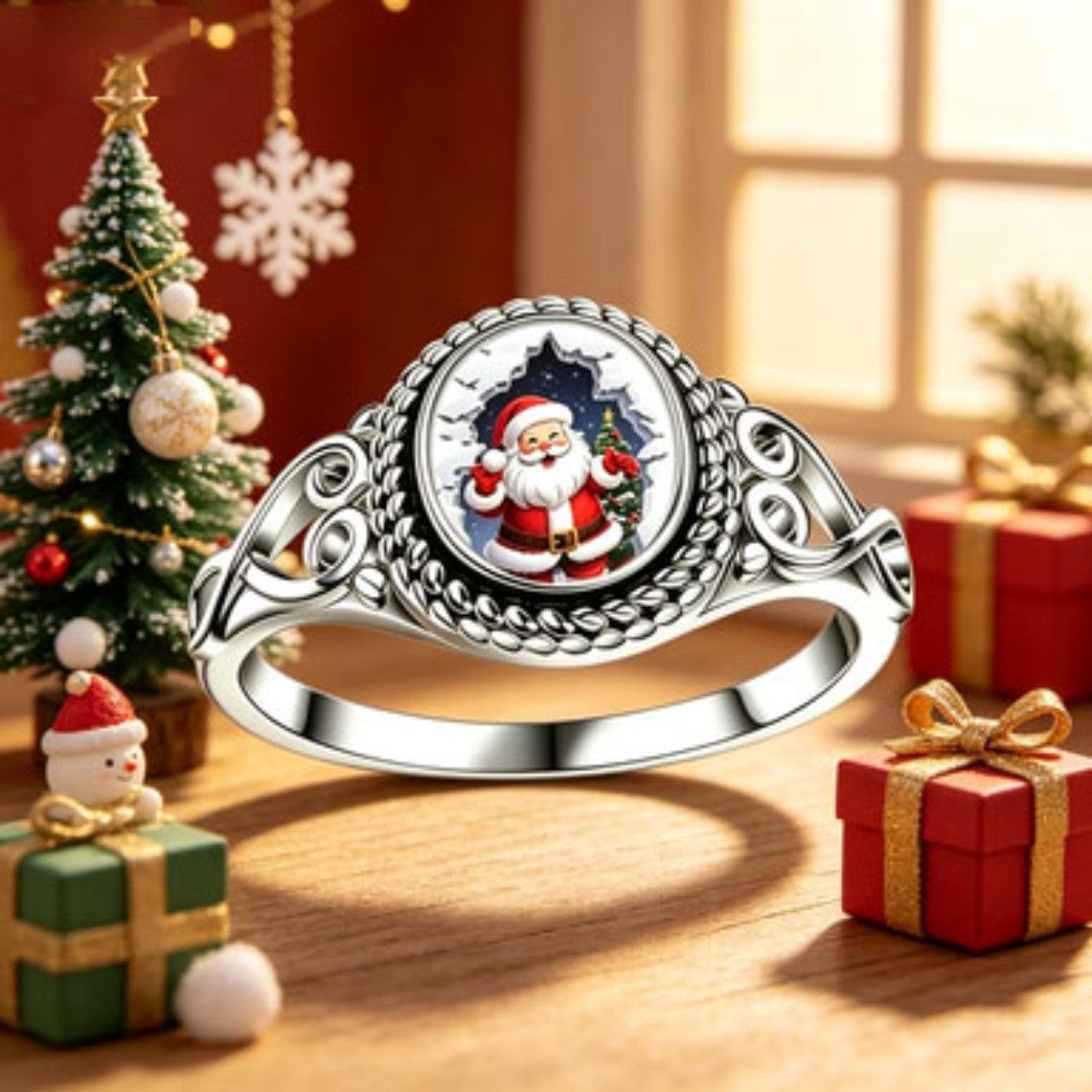 Santa Claus Cameo Ring