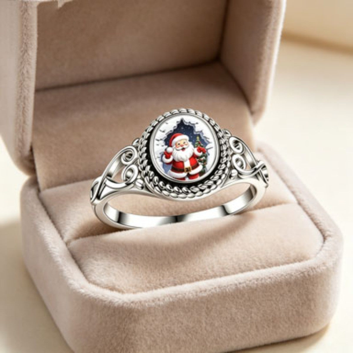 Santa Claus Cameo Ring