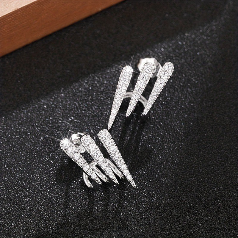Crystal Spike Stud Earrings