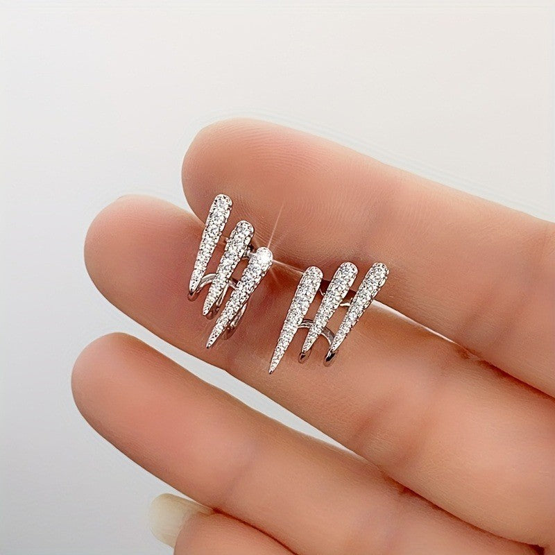 Crystal Spike Stud Earrings