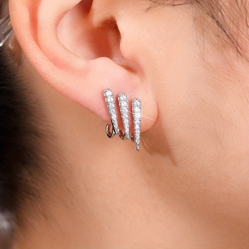 Crystal Spike Stud Earrings