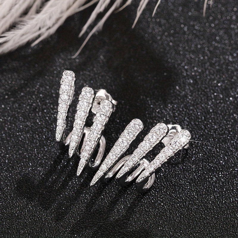 Crystal Spike Stud Earrings