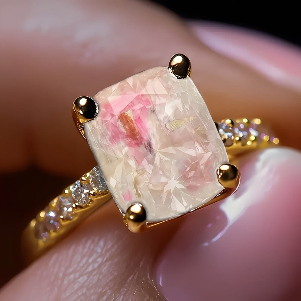 Abstract Art Square Ring