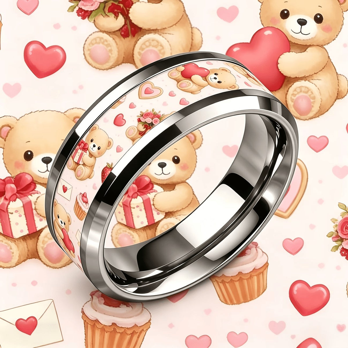 Teddy Bear Heart Ring