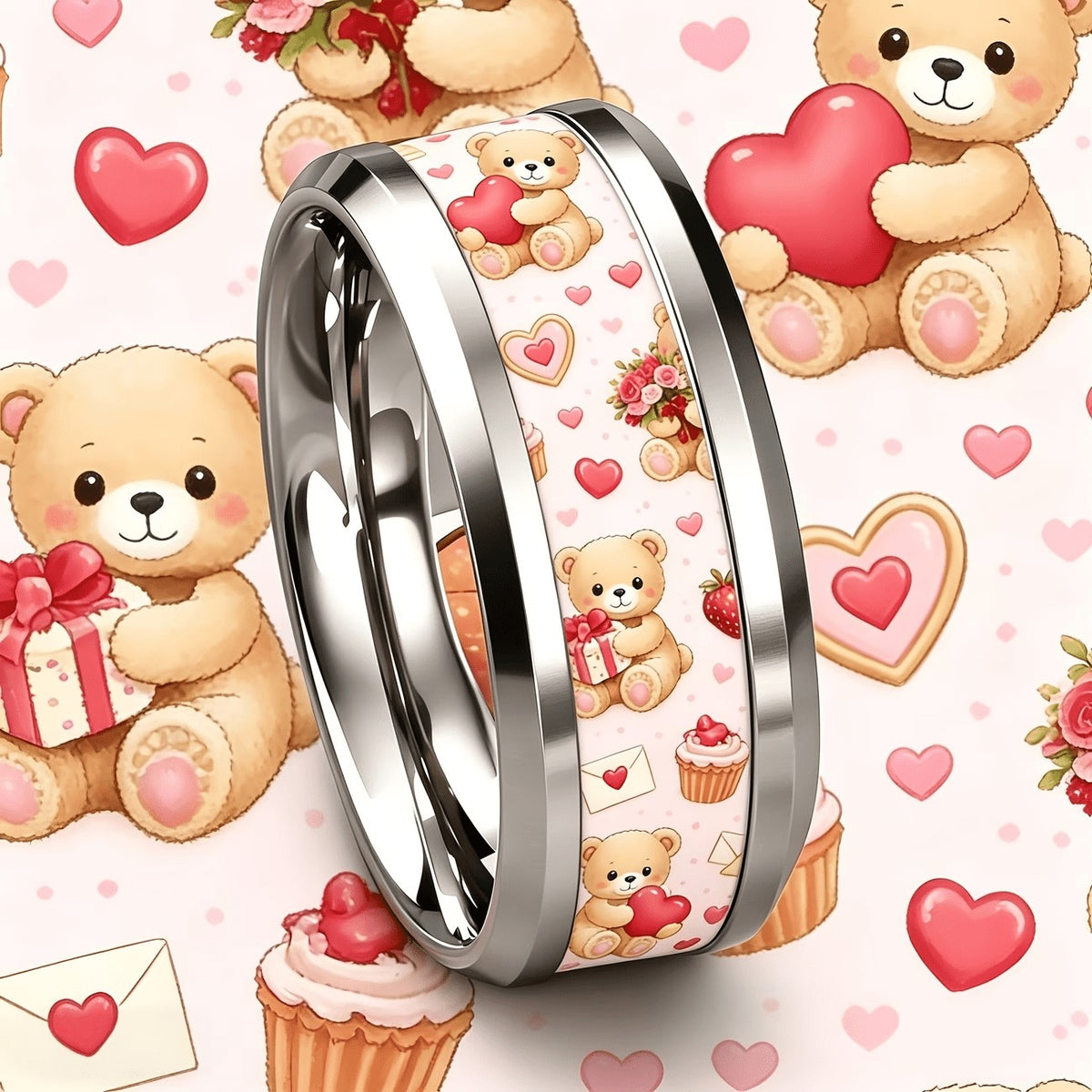 Teddy Bear Heart Ring
