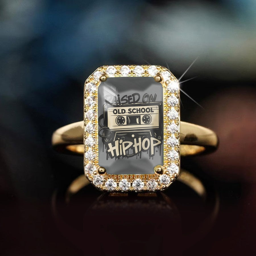 Old School Hip Hop Cassette Tape Ring