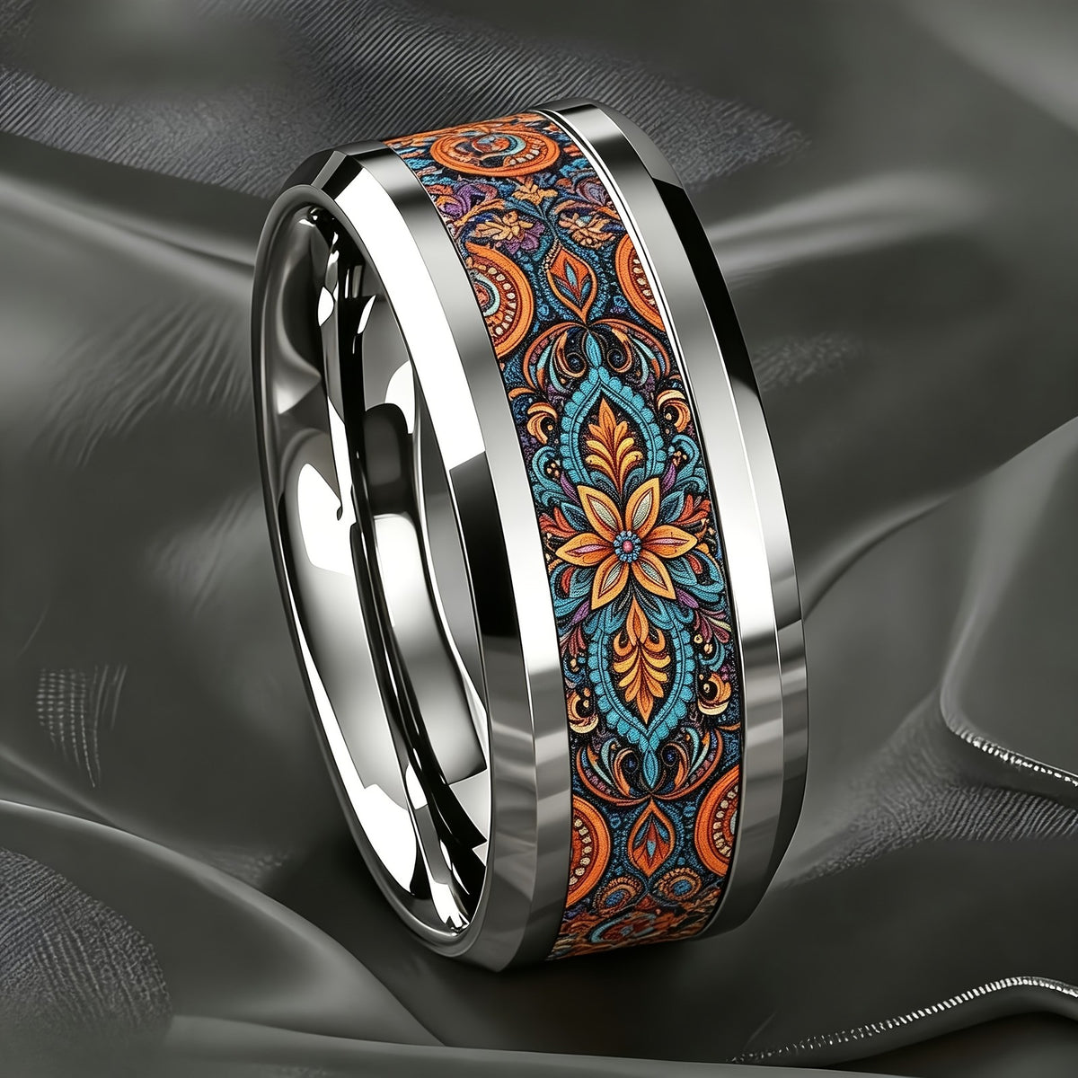 Colorful Floral Band Ring