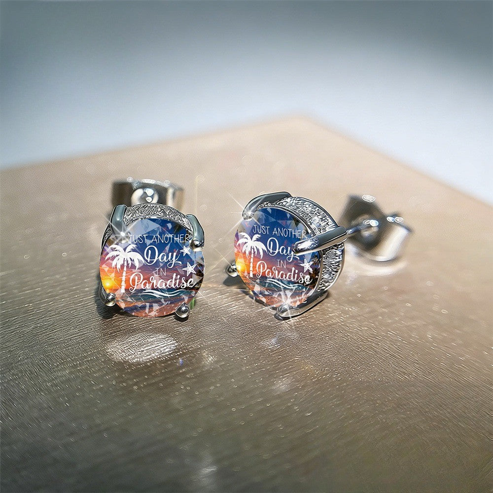 Tropical Sunset Stud Earrings