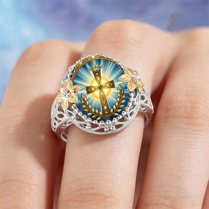 Radiant Cross Statement Ring