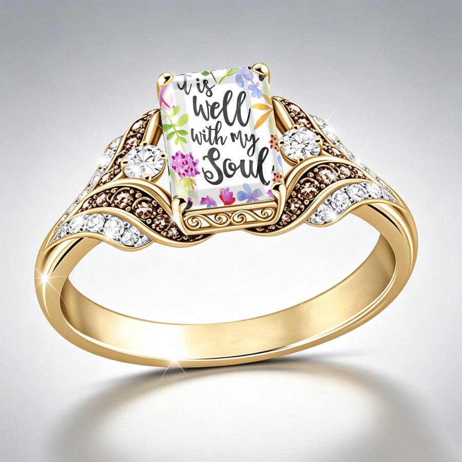 It Is Well With My Soul Square Ring