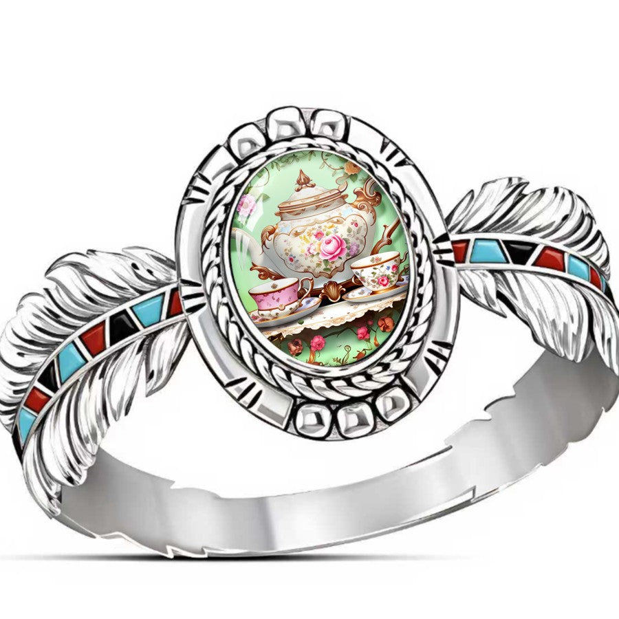 Tea Party Oval Ring