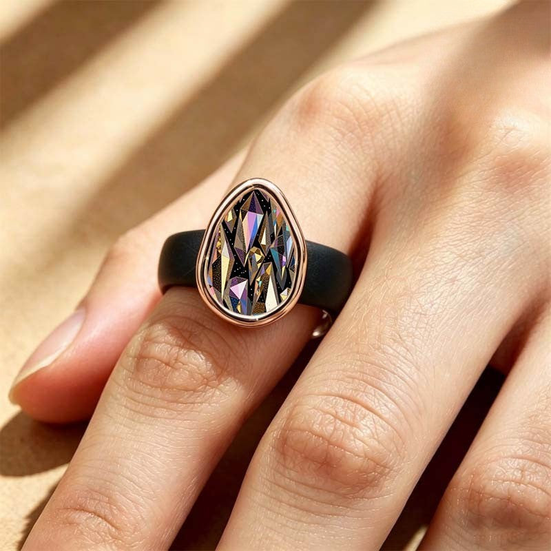 Stained Glass Geometric Ring