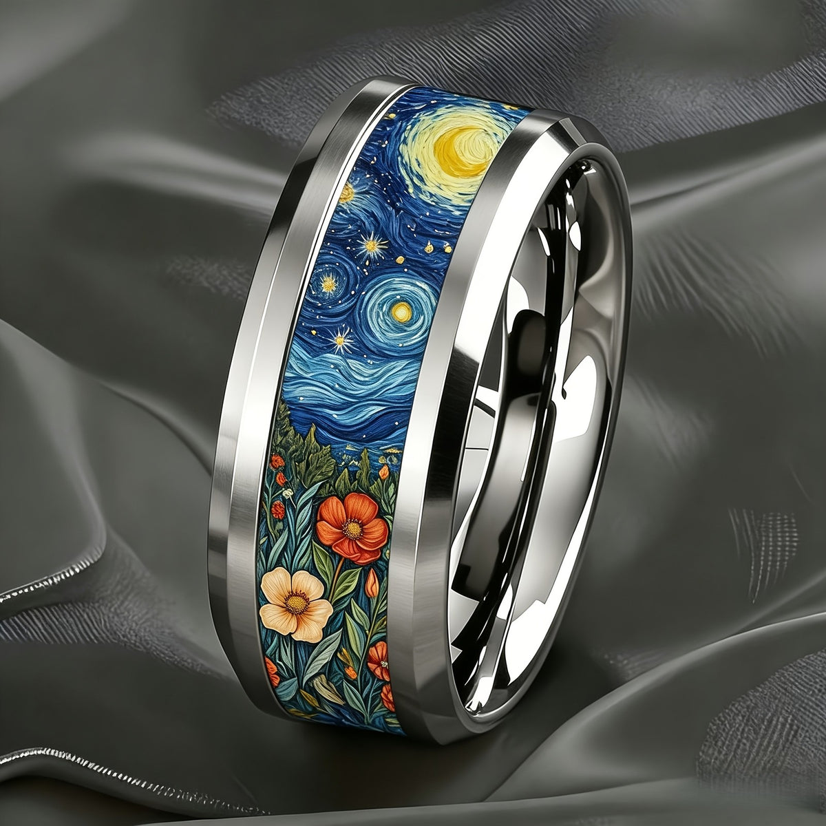 Starry Night Floral Ring