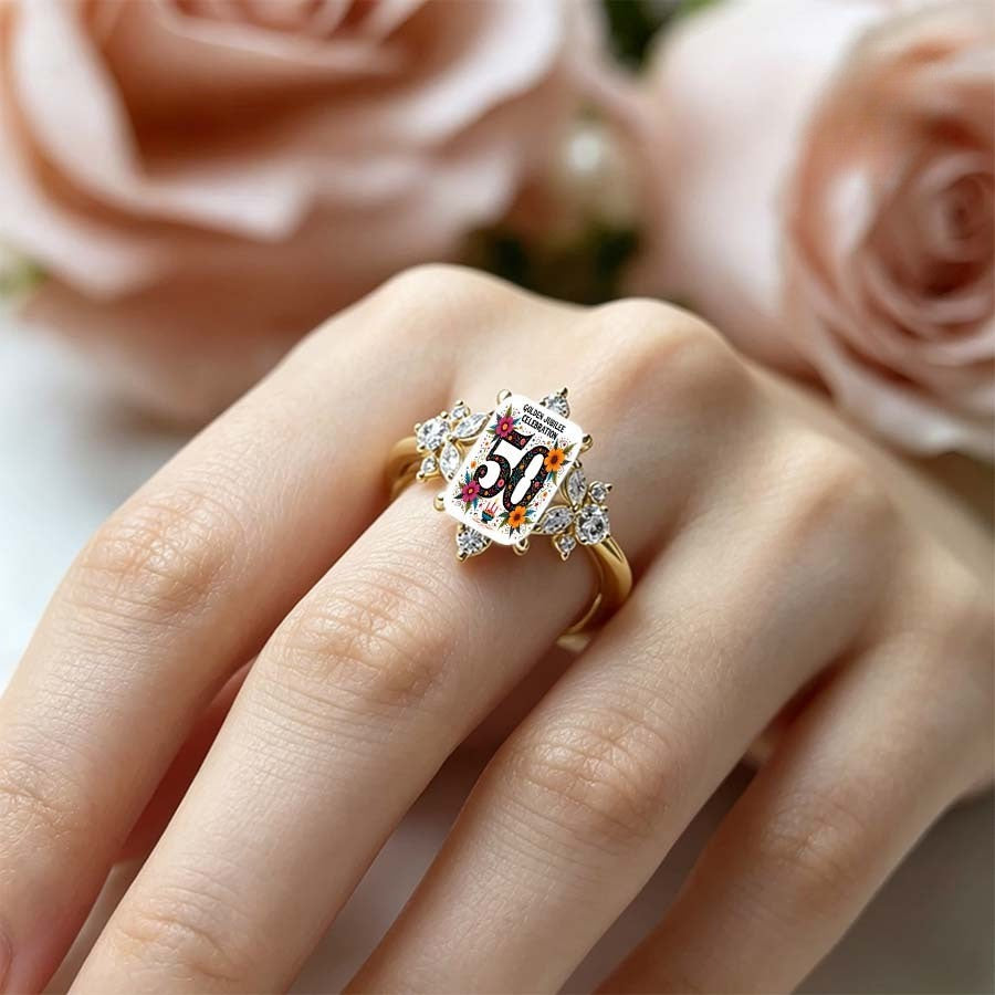 Golden Jubilee 50th Anniversary Ring