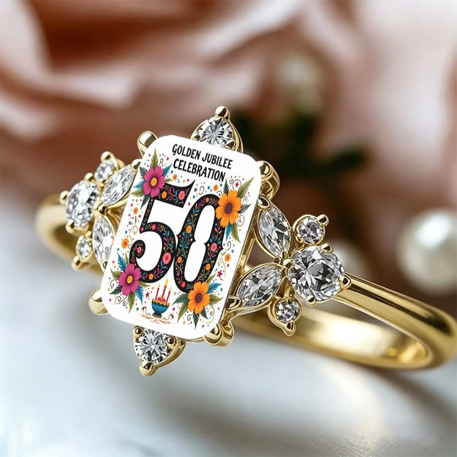 Golden Jubilee 50th Anniversary Ring