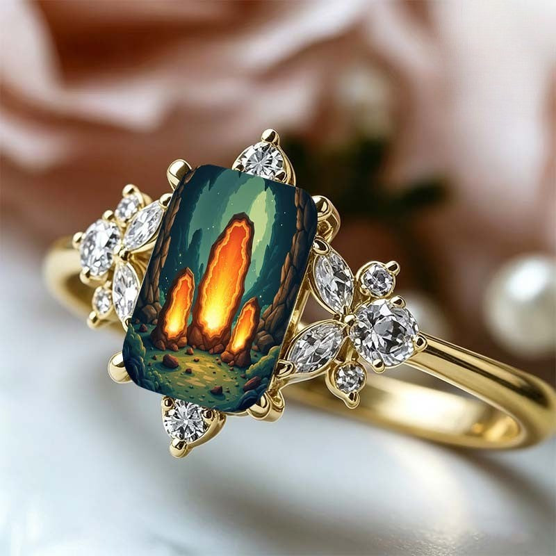 Glowing Cavern Rectangle Ring
