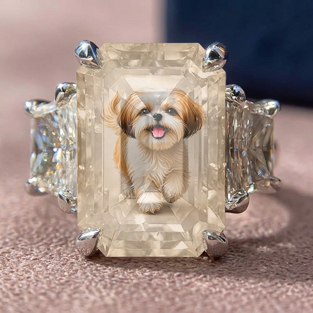 Shih Tzu Portrait Ring