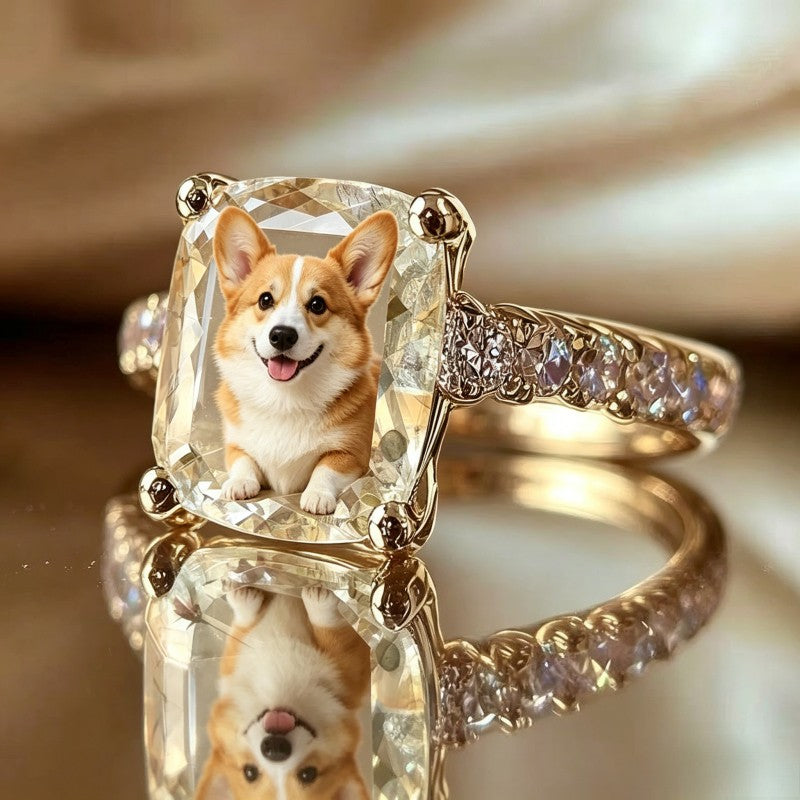 Corgi Crystal Ring