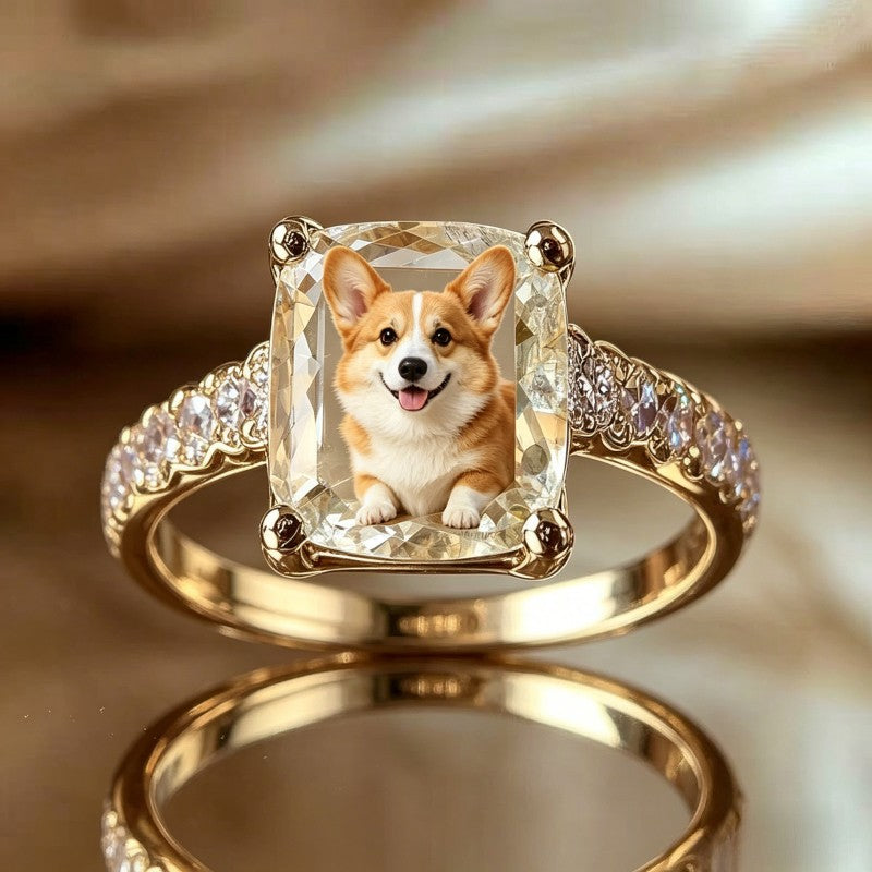 Corgi Crystal Ring