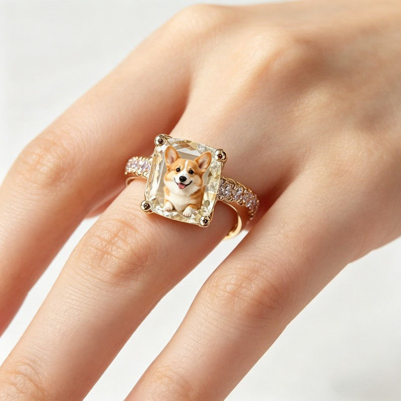 Corgi Crystal Ring