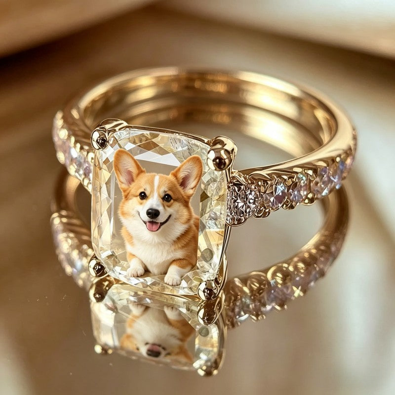 Corgi Crystal Ring