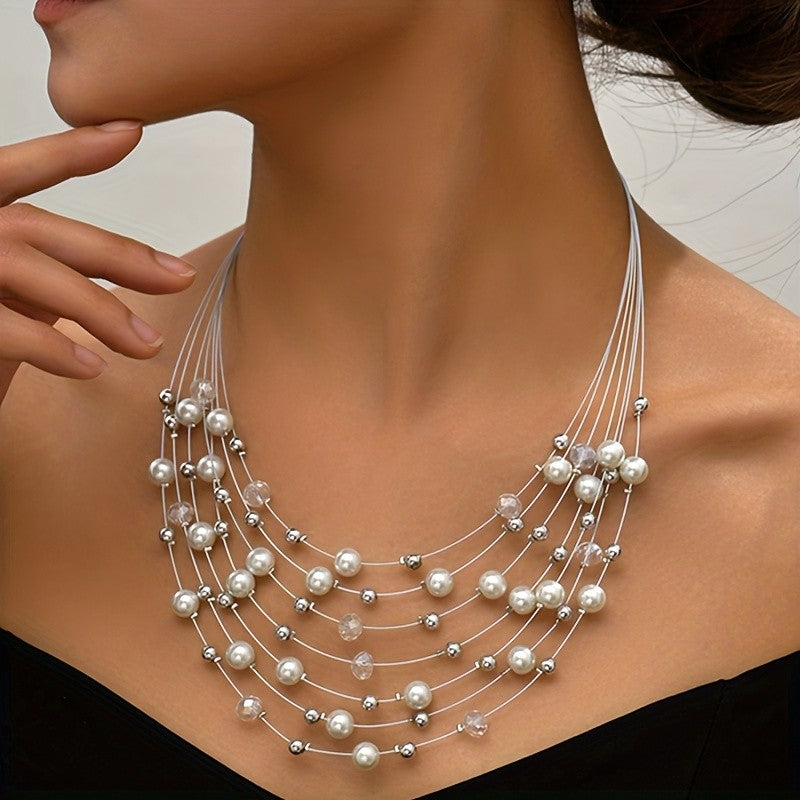 Colorful Bead Layered Necklace