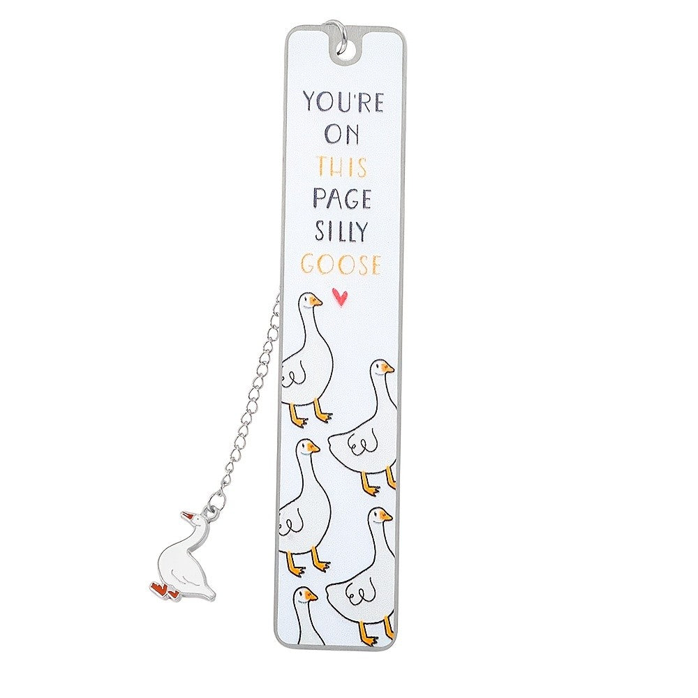 Silly Goose Quote Bookmark with Charm