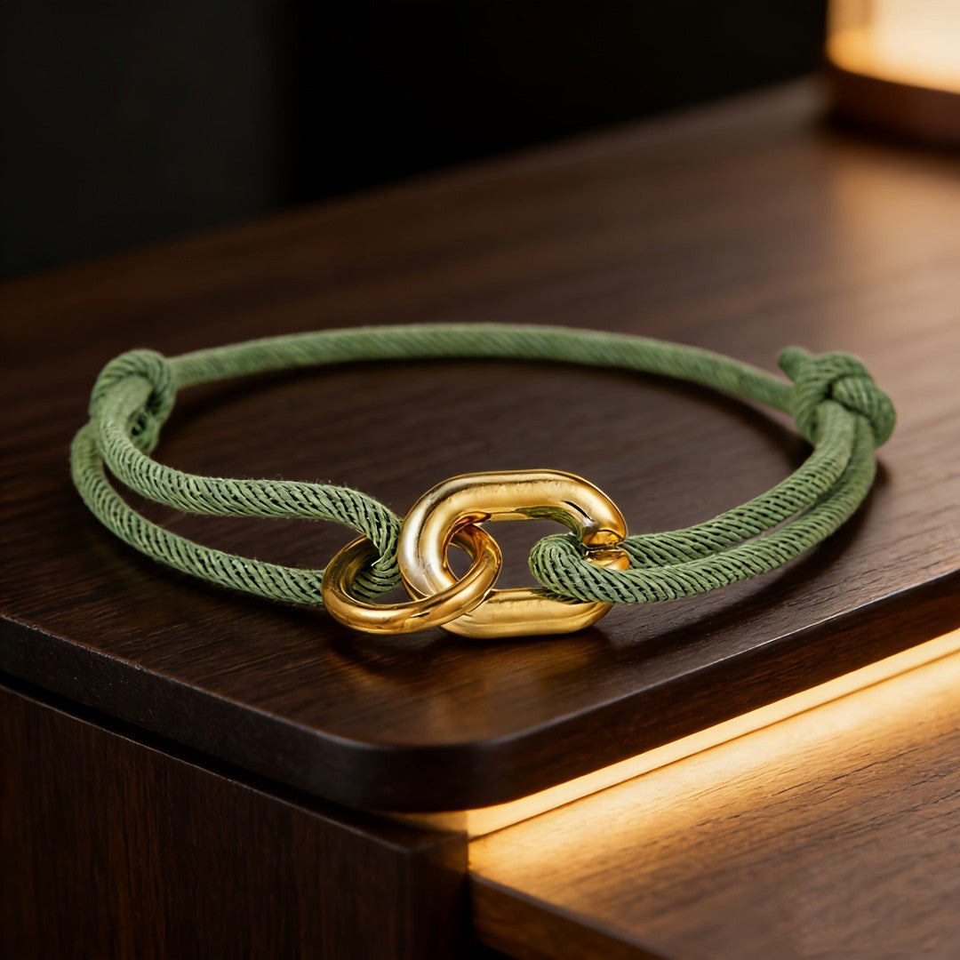 Interlocking Link Cord Bracelet