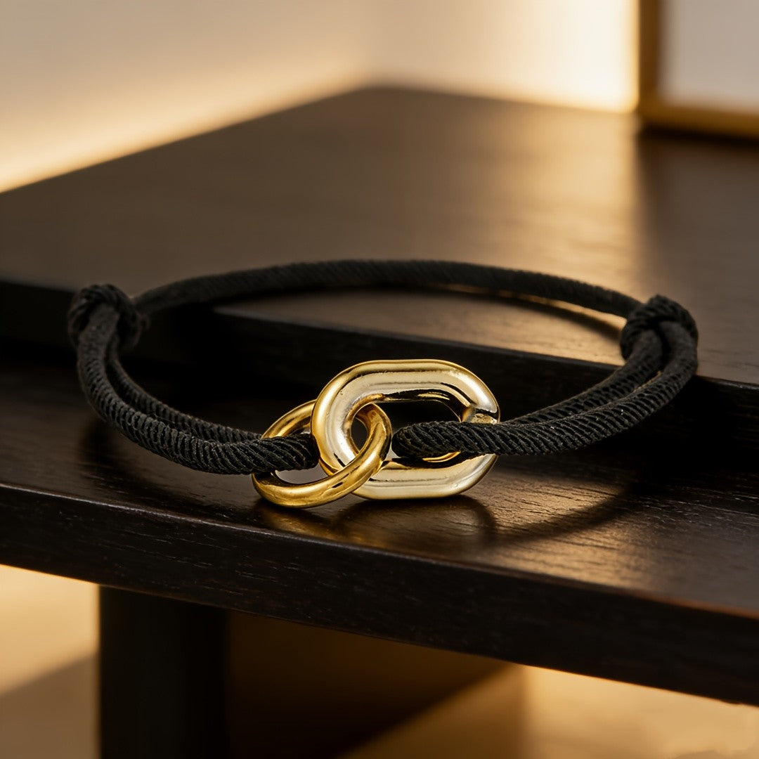 Interlocking Link Cord Bracelet