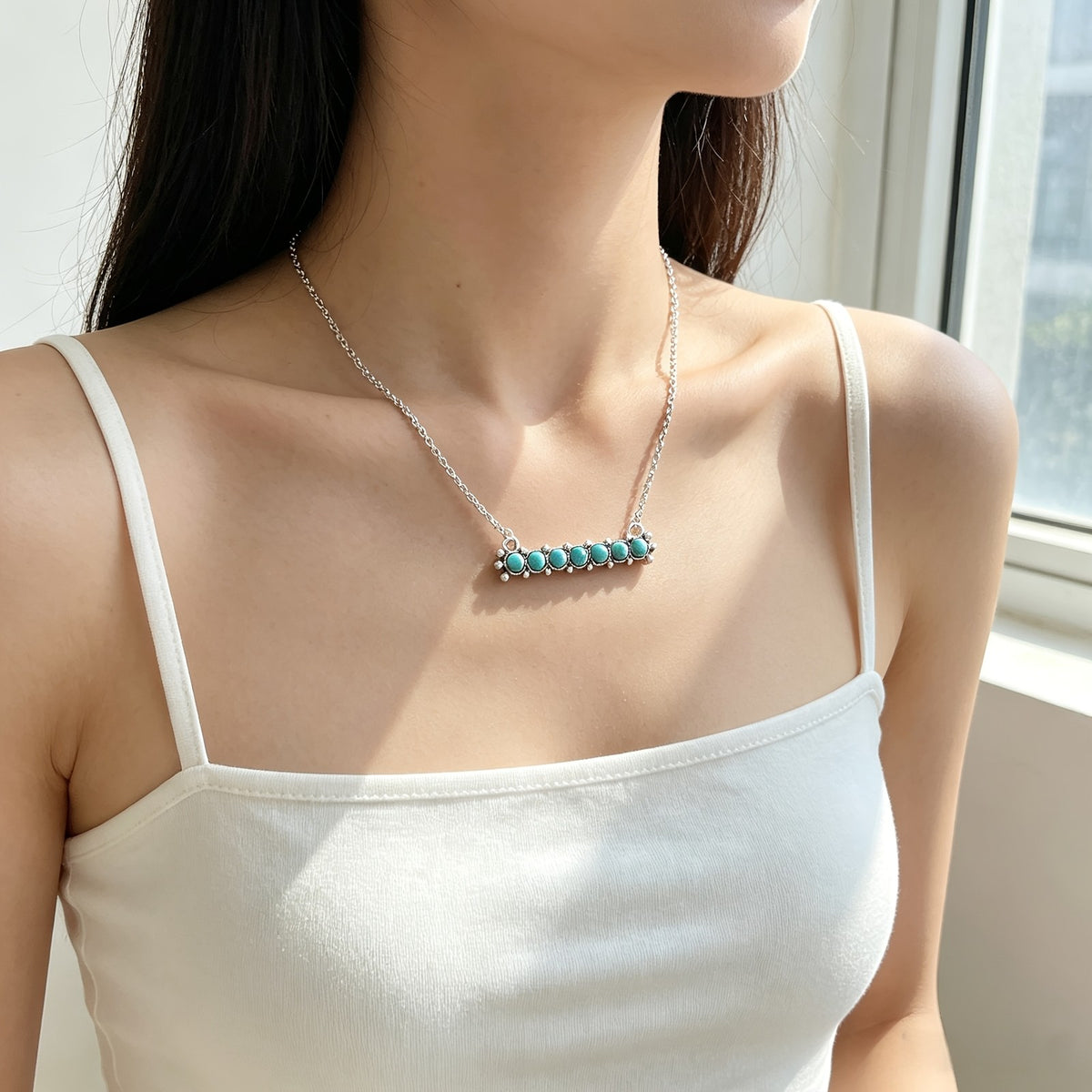 Turquoise Bar Necklace