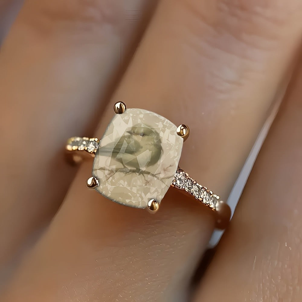 Bird Square Statement Ring