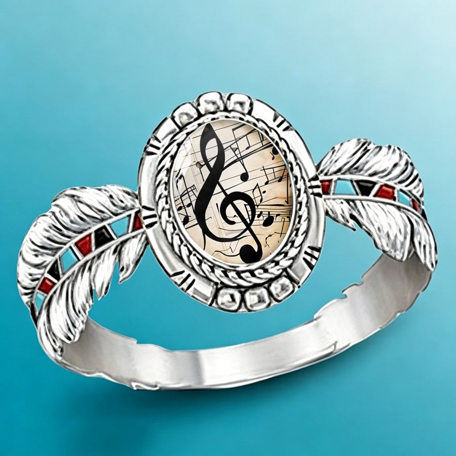 Treble Clef Oval Ring